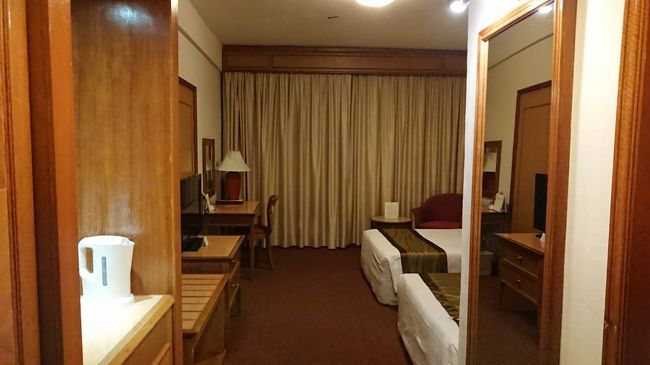 お部屋はツインです。<br />窓の外の眺めは、鳩が屋根に止まっていた位で、<br />これと言って眺めるものはありませんでした。