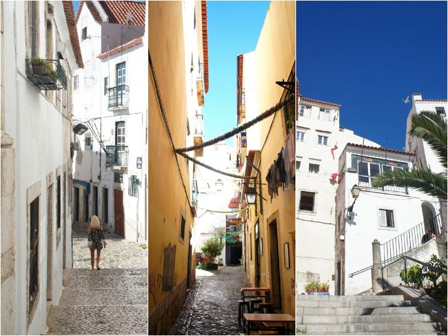 そのあと、展望台から川へ向かって迷路のような路地を降りていった。<br />青い空と白い壁がいい。