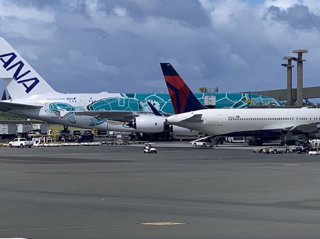 奥にＡＮＡのＡ３８０フライングホヌがありました。<br />でかいですね～