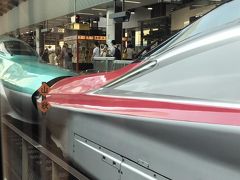 朝から新幹線で名古屋へ
乗車したら　窓の外にこんな風景♪