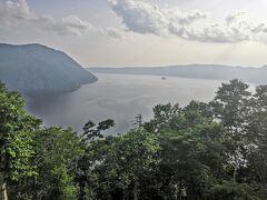 裏摩周、到着！
西日が強く写真にうまく映りませんが、絶景。