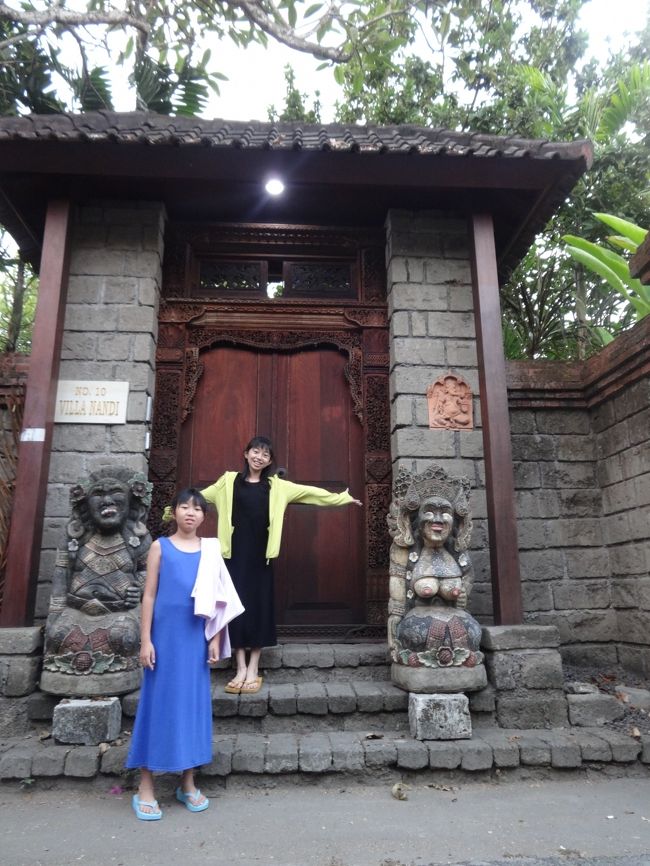 とあるお宅の玄関。<br />お洒落な石造があります。