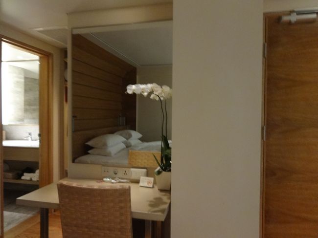 こちらのミラー前はコンセントが充実してたので、充電器スペースに。