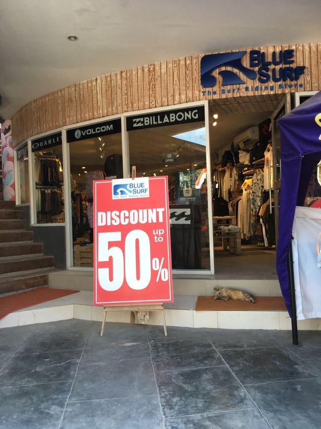 店の入り口でおくつろぎ中。