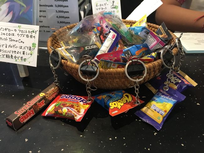 フロントではこんなかわいいキーホルダーが売ってる、買おうかどうか迷って、結局買わずに。