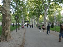 イエラチッチ広場から南に進むと、木々が茂る大きな公園がありました。ズニェヴァッツ広場で、ザグレブ市民の憩いの場です。多くの人がいましたが、大部分は観光客でなく地元の方のようです。