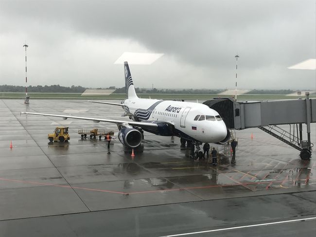 成田空港からオーロラ航空で出発！<br />小さい飛行機で飛行中に揺れたので、ちょっと怖かったです(ﾟoﾟ;;