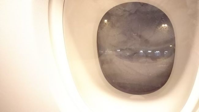 やや窓は遠いのが難点ですが、夜行便ですからあまり関係ないかも。