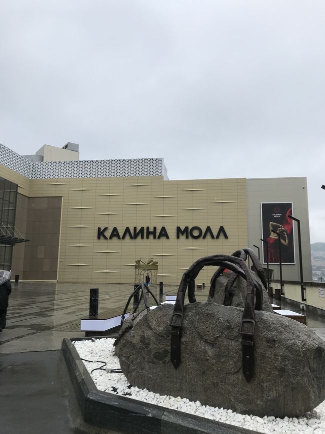 雨のため、スロースタートで、タクシーでカリナモールへ。ホテルの受け付けでタクシーよんでもらいました。360ルーブルと言われましたが、実際はメーターで測ってて、300ルーブルで到着。金角湾大橋渡るので、いい景色でした。