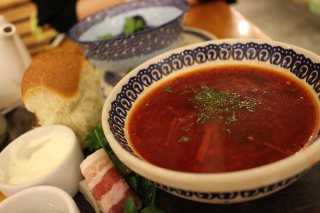 ボルシチ。<br />どこのボルシチも美味しい。