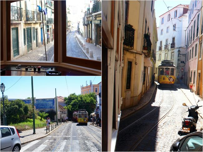 ランチのあとは主要な観光名所を一巡りするルートのトラムに乗ることにした。細い路地をどんどん進むトラムはなかなか爽快だ。運転席からの眺めも客席から見えるため、路地をすり抜けていく様もしっかり見ることができる。<br />「これはおもしろいな」<br />と娘に話しかけると、<br />「Zzzz]<br />既に寝ていた。息子も抱っこひもの中ですやすや寝ている。<br />炎天下の外に対し、トラムの中はクーラーが効いているから気持ちいいもんね。