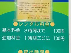 飲酒しましたので、自転車を降りて歩いて帰りました。
駅まで徒歩でも15分足らずです。

あ～楽しかった～！！３時間で100円って、本当に素晴らしい！追加料金100円をお支払いしました。