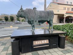 　宇和島駅前には、昔の蒸気機関車も展示していましたし、闘牛が盛んなのでその銅像もありました。そして、宇和島駅前の道路は、ワシントンヤシ通りとして、有名ところです。