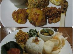 定番のナシチャンプルRp75K(570円)とナシゴレンRp75K(570円)。見た目はいいけど味が…(ー_ー;)今回の外れ飯ナンバー1。前回もカフェワヤンで、ケーキを食べたけど我が家には、どうも合わないみい。合計Ra 236.9K(税15%)1,800円