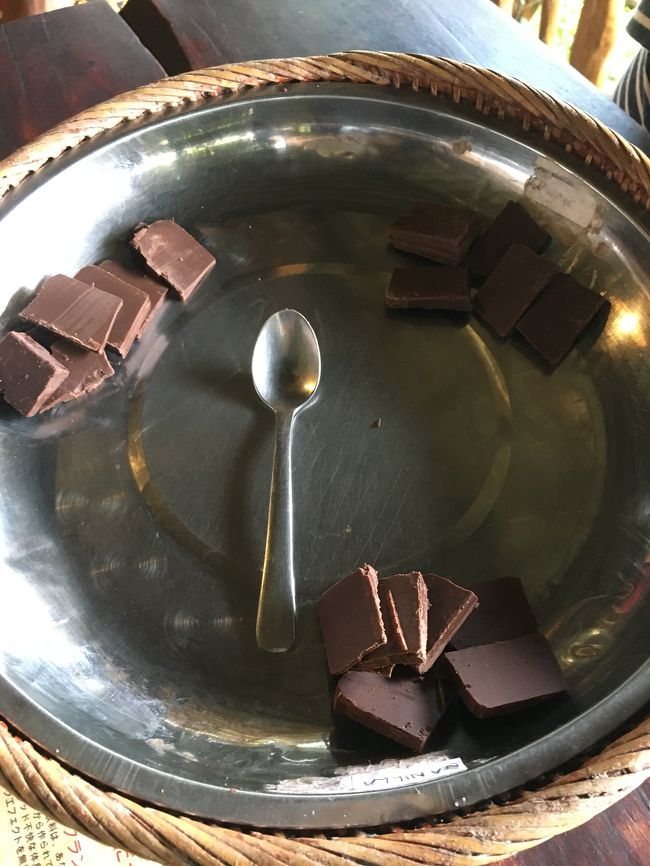 三種のチョコもサービスでした。<br />ジャコウネコは消化出来ない豆を何故食べるんだろう、と夫。確かに！笑。何でだろう？<br />