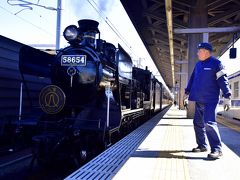 9:22 熊本駅６番線ホームに蒸気機関車58654号機「SL人吉」が入線です
初めて目にするこの往年の力強いお姿を前にして、つい夢中になってシャッターを押し続けてしまった胸熱な瞬間でありました～ｗ＼(^o^)／