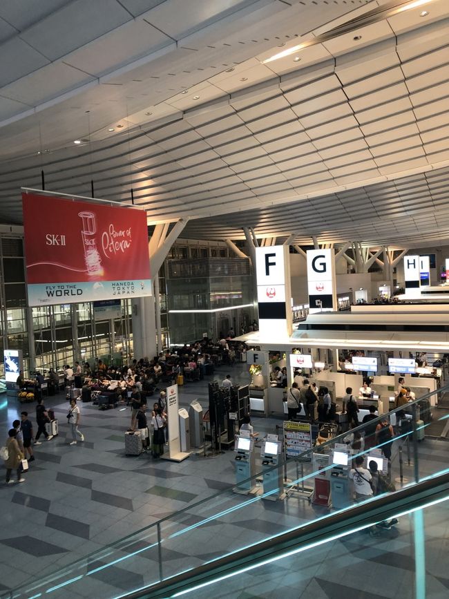 リムジンバスで羽田空港へ。お盆真っ只中ですが手続きはスムーズ。