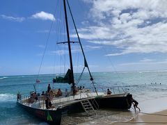 マイタイ カタマラン

11:00 am ? 1:00 pm ? 3:00 pm
$39 Adults and Teens
$19 Children age 4-12
Children 3 years and under are free
Taxes included in prices above
(Sail duration: 90 minutes)

5:00 pm Sails until the sun sets
(Departure time varies with season)
$49 Adults and Teens
$25 Children ages 4-12
Children 3 years and under are free
Taxes included in prices above
(Sail Duration: Approximately 90 minutes)
Open Bar - Beverages include Mai Tais, beer, wine, champagne, juices and soft drin

7:00 pm Friday nights
(Departure time varies with season)
$49 Adults and Teens
$25 Children age 4-12
Children 3 years and under are free
Taxes included in prices above
(Sail Duration: 90 minutes)
Open Bar - Beverages include Mai Tais, beer, wine, champagne, juices and soft drinks.


えっと？解説要りますか～～？
kikiさんでも訳せるので大丈夫ですよね
◯◯ツアーからも申し込み出来ますが、HPで簡単に予約出来ますよ
後は、現地で直接でもOK

kikiさん的には、現地入りしてから
お天気と相談して決めるのが良いかと思います
金曜の花火はお早めに予約を
サンセットクルーズも当日だと厳しいかもしれません
日中のは、かなり日焼けが怖いですが
スピード感もあり楽しいですよ～～
kikiさん、イルカの群れに遭遇した事も有ります

それと、値段ですが
ヒルトンのが1番高く、次がこのマイタイ号です
アウトリガー系が幾分お安かったと記憶してます
尚、トイレは有りますが 。。。
ま、一見の価値有りです
笑笑



