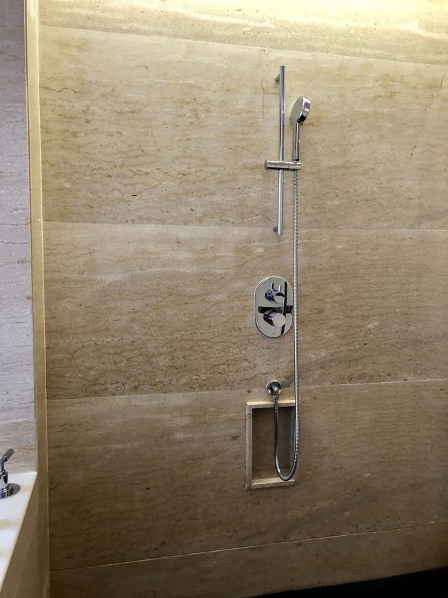 洗面スペースの隣にシャワールーム