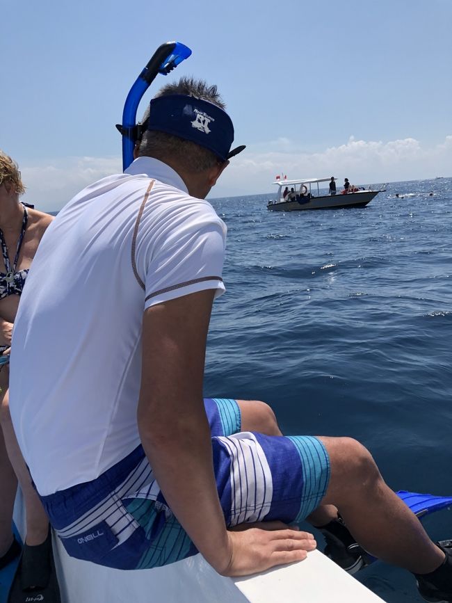 ポイントにつくなりガイドさんが<br />「マンタマンタ！」<br />「早く飛び込んで！」<br /><br />