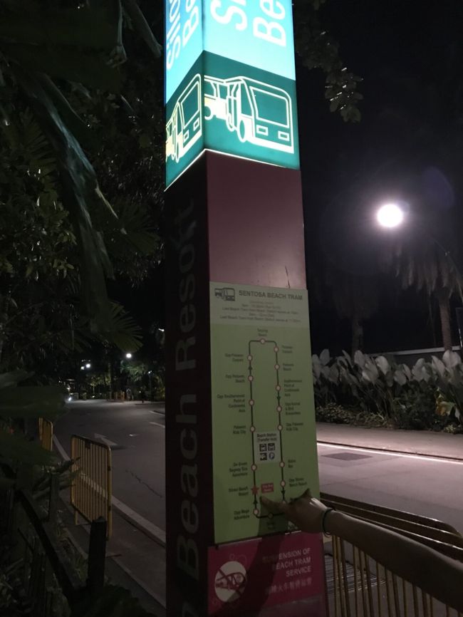 初日から、動きます！<br />シンガポールの夜は長いのです。<br /><br />トラムで、モノレールの駅へ。<br />無料です。<br /><br />ホテルから3日分乗り降り自由のモノレールパスをもらったので早速 ネオンの輝く所へ繰り出します。<br /><br />実は、成田で船の予約を取っていました！