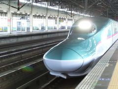 6:48　一ノ関
↓はやぶさ102
7：19　仙台
旅の始まりは、当然一ノ関駅。
いつも通り東京方面の始発に乗り込みます。
今回はE5系に座席指定。