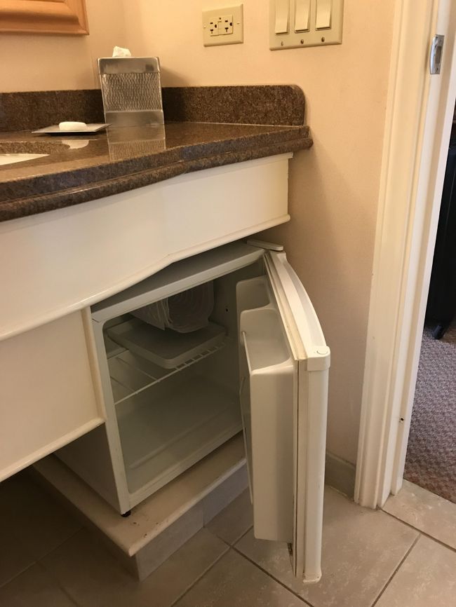 冷蔵庫が洗面台の下にあるのも面白かったです