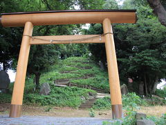 清瀬金山緑地公園から柳瀬川を渡り、住宅街を歩いて中里の富士塚へ