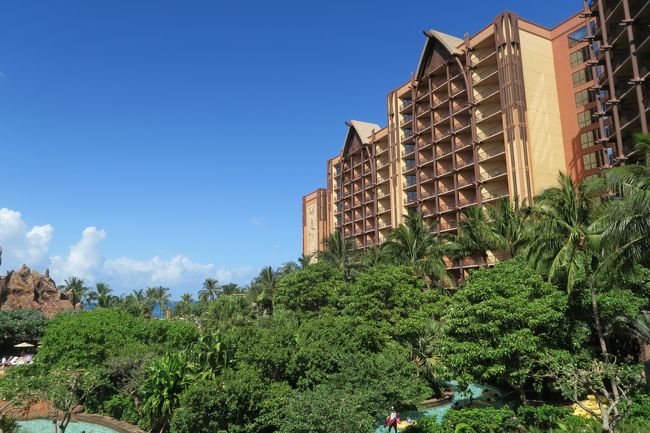 フロントを抜けると、全体像をみることができます。<br />両側にホテルがあって、その間にプールがたくさんあって、<br />もっと奥にいくとプライベートビーチでした！