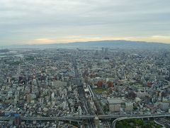 天王寺駅前にそびえたつ、商業ビルとしては日本一の高さ300m。周りは高層ビルが少ない。