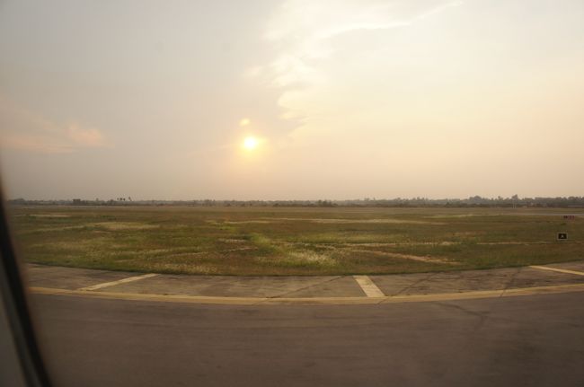 ちょうど、夕日が見えた