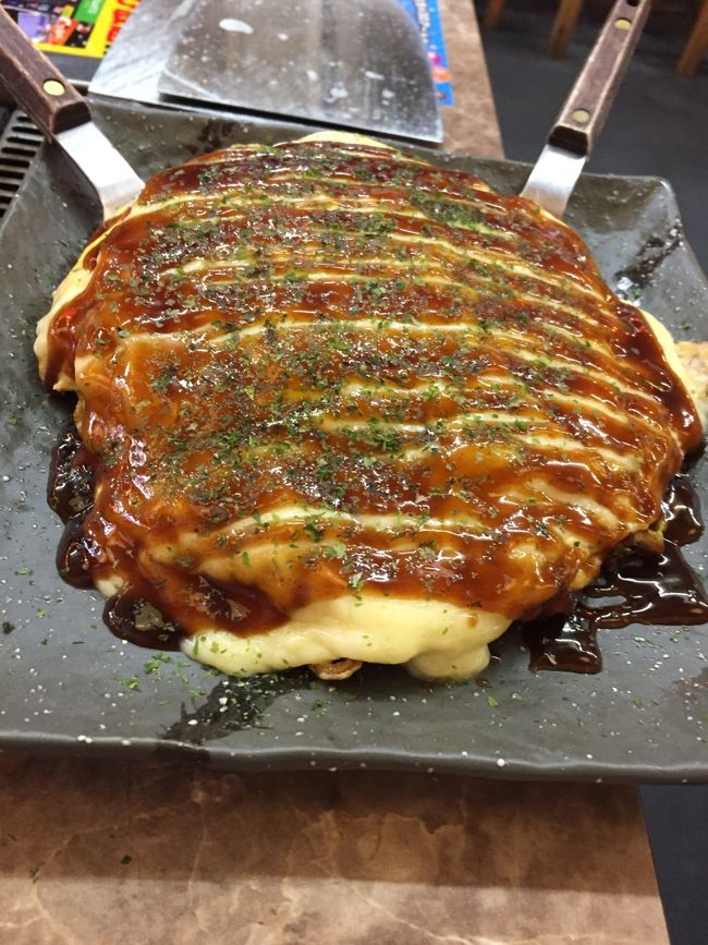 で、チーズ大好きな次女、チーズお好み焼き。<br />ふわふわでうめぇ！<br />