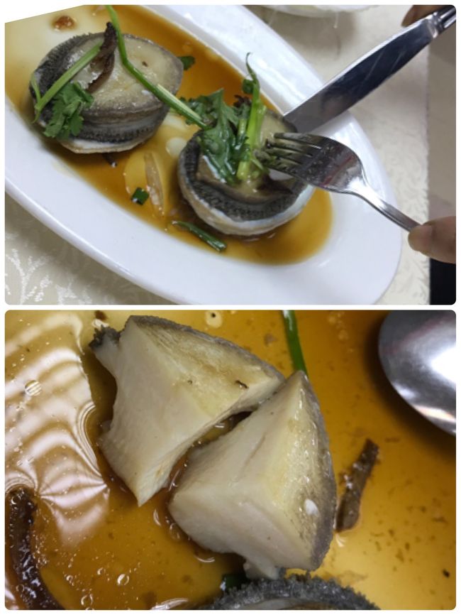 鮑を二つ注文した。<br />これも2個から注文できます。<br /><br />二つで2000円弱だったと思う。<br />それでも日本で食べる場合の半値くらいかな(笑)<br />せっかくだし！<br /><br />おいし～いのよ！