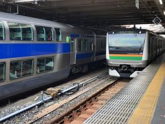 　上野駅で後続の上野東京ラインの電車に乗ります。

　