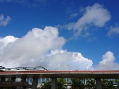 空港から出て、青い空に白い雲に感動。眩しい。
レンタカーの送迎場所へ。出口から出て、横断歩道を渡って左側へ数歩歩くと
いろんなレンタカー会社の送迎車が待ってます。
今回は日産レンタカー利用。まだ車は来ていなくて、「5分待っても来なかったら電話してね」的な看板が。そろそろ電話しようかなってタイミングで、コンガリいい色に日焼けしたおじさんが迎えにきてくれた。

