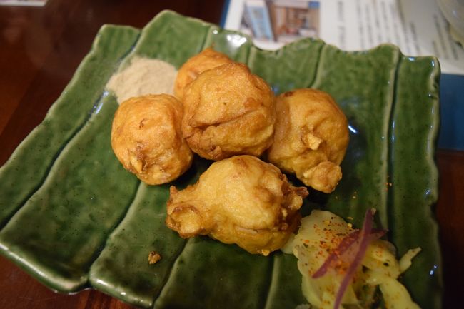 何かを揚げたもの。忘れてしまった。<br />なぜかガリが添えられていた。