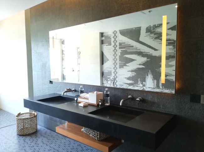 洗面はWシンク<br /><br />結構広い。<br />そして、鏡がデカイ！