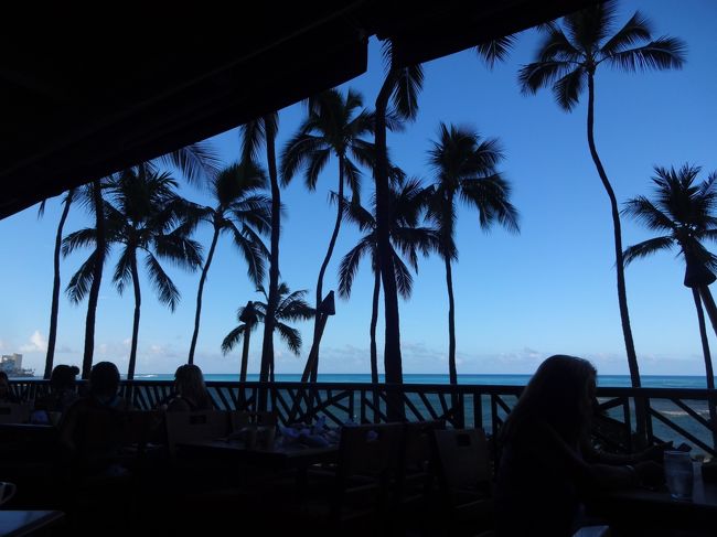 オープンな店内。席からは海が見えます。