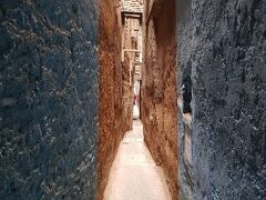 人が一人やっと通れるくらいの狭い通り。