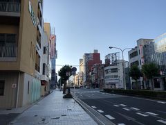 おはようございます。
天気は快晴！関東に台風が迫っているとは思えませんね。
この日も恒例の朝のジョギングからスタートです。
旅館を出てからまずは東へ向かって山形停車場線を進みます。