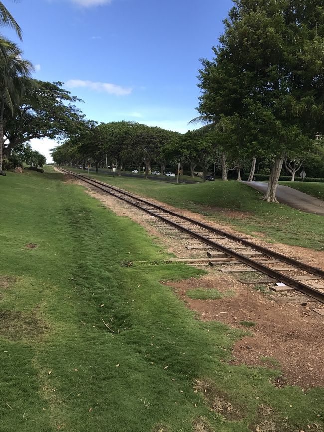 車でコオリナに戻ってきました。線路の名残。