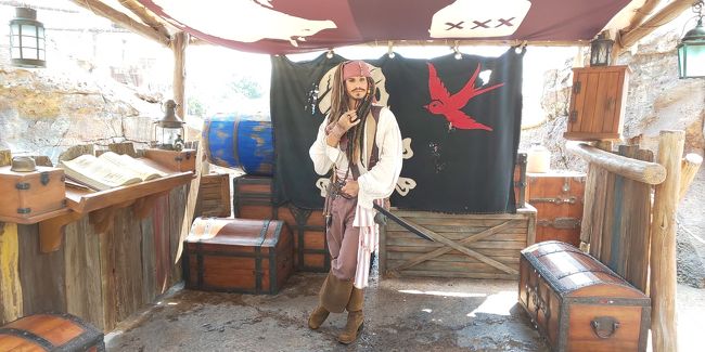 ショーから出たら何とジャックのグリーティング。