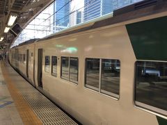★9月なのに夏のような暑さに見舞われ、ゆっくり横浜を目指しました。

本来は早めに行って横浜の街を歩こうかと思ったのですが、当日は真夏日予想…とても横浜の街を歩く天気じゃなかったので、家を10時半ごろに出発。

この日は京急事故の影響で京急が止まっており、混雑が予想されたこともあり東京駅から「185系踊り子」に乗って横浜に向かいました。