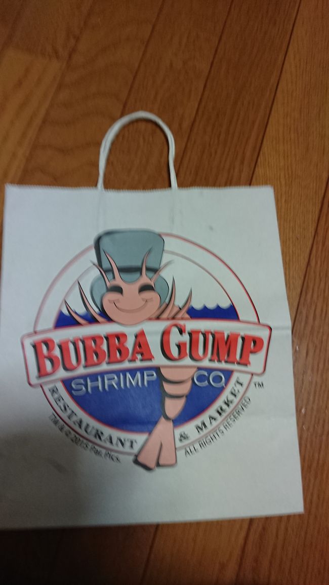 ババガンプシュリンプで買い物するとこんなショップバッグに入れてくれますo(^o^)o