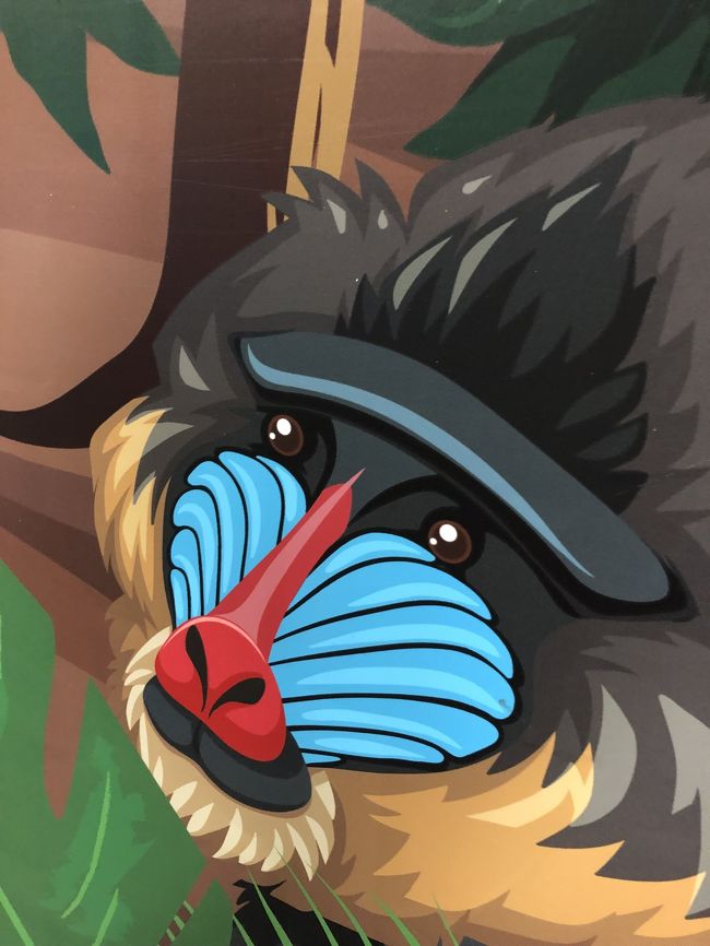 外へ出て、地下のトンネルを歩くと、うるうるお目目のヒヒがいたりする。