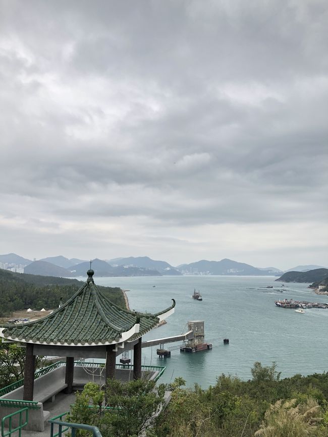 山の上に着きました！達成感と涼しさと、景色に癒されます。香港にもこんなところがあるのです。<br />