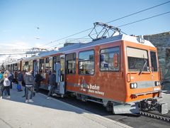 ツェルマットから5つ目の駅が終点ゴルナーグラートです。
だいたい30分くらい乗りました！