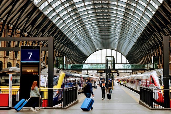 駅の内部。ハリーポッターの映画でおなじみのキングスクロス駅。子供のころから一度行ってみたいと思っていたので来れてよかった。
