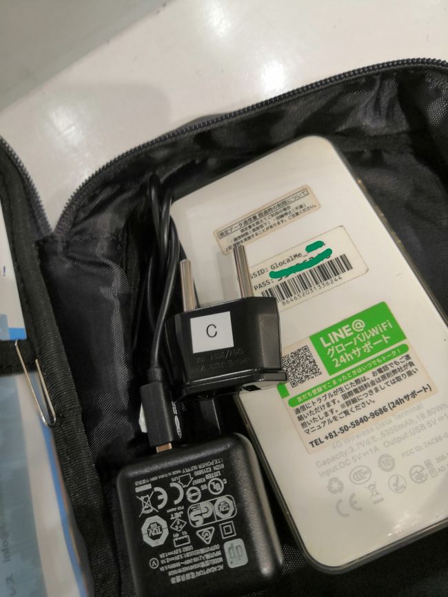 中身の確認(笑)<br />充電器　アダプター付きです。<br />これで10日間　810円です。