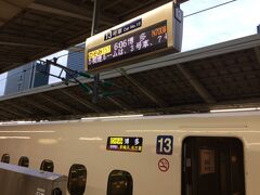 3連休中で2名掛けの指定が取れ辛く東京駅午前6時6分発に乗車。出発時は空模様も良くなかったが、静岡辺りから快晴に。座席からは富士山がキレイに見えました。